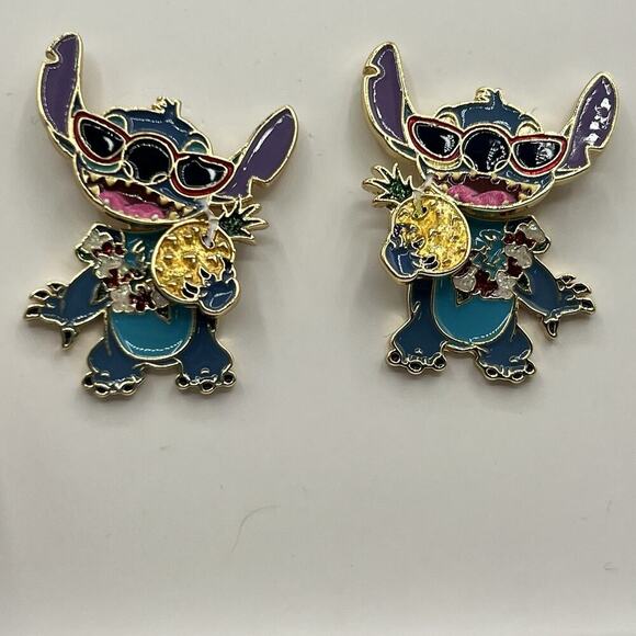 Disney Baublebar Stitch Earrings Beach Vibes Pineapple Sunglasses Gift Summer - Picture 6 of 6